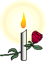 Candle and Rose